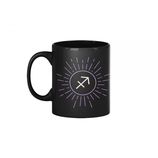 black sagittarius horoscope mug with size 11oz