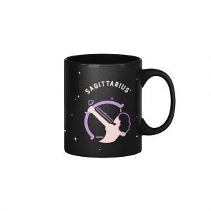 black sagittarius zodiac sign mug with size 11oz