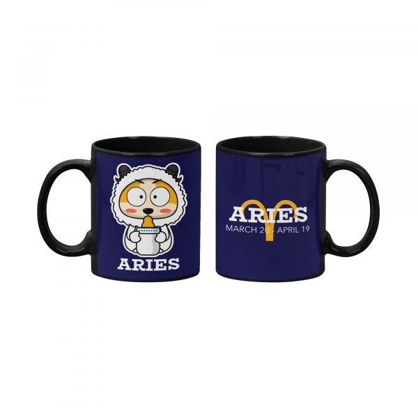 blue aries astrology mug with size 11oz