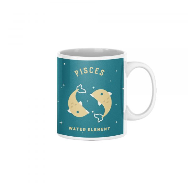 green pisces zodiac mug with size 11oz