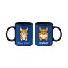 loving dog cartoon blue coffee mug with size 11oz