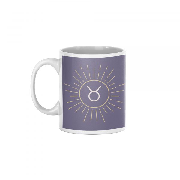 purple taurus horoscope mug with size 11oz